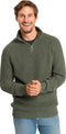 Mario Russo Rib Skipper - Heren Trui - Half Zip - Agave Groen - XXL