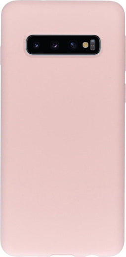 Accezz Samsung Galaxy S10 - Liquid Silicone Backcover - Schokabsorberend - Roze