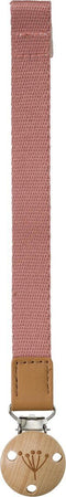 Fresk Speenkoord - 22 cm - Kraamcadeau - Speenketting met Velcro Sluiting - Speenhouder - Fopspeenkoord - Polyester - Roze - Ash Rose