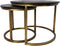HSM Collection Ronde salontafel Finnley - ø60 cm - black wash/antique gold - s/2
