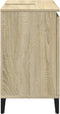 vidaXL - Badkamerkast - 65x33x60 - cm - bewerkt - hout - sonoma - eikenkleurig