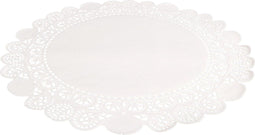 Taartrand | papier + kleicoating | Ø300mm | rond | wit | 250 stuks