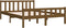 vidaXL - Bedframe - massief - hout - honingbruin - 140x190 - cm