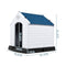 Coast Plastic Dog Hut - Hondenhuis - Waterdicht en verhoogde vloer - Wit + Blauw 87,7 x 78,5 x 81,5 cm