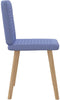 vidaXL - Eetkamerstoelen - 2 - st - stof - jeansblauw