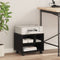 vidaXL - Printerstand - met - Wielen - Zwart - Eiken - 41x32x34,5 - cm
