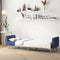 vidaXL - Slaapbank - 2-zits - stof - blauw