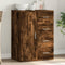 vidaXL - Dressoir - 59x39x80 - cm - bewerkt - hout - gerookt - eikenkleurig