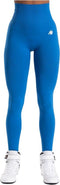 Gorilla Wear Olivia - Seamless Leggings - Hoog Getailleerd Squat-proof - Blauw (S/M)