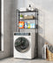 Wasmachine opbergrek zwart - Badkamerrek - Wasmachine ombouw - Opbergrek voor wasmachine - Wasmachine kast - Wasmachine meubel met 3 schappen - 26.5 x 66.5 x 155cm
