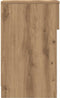 vidaXL - Nachtkastje - met - lade - 20x36x60 - cm - artisanaal - eikenkleurig