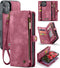Caseme Geschikt voor iPhone 16 hoesje - Vintage 2 in 1 portemonnee - Rood