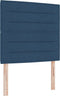 vidaXL - Hoofdbord - met - Lijnenontwerp - in - Blauw - - - 90 - cm - Stof