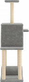 vidaXL - Kattenmeubel - met - sisal - krabpalen - 122 - cm - lichtgrijs