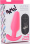 XR Brands Vibrating Silicone Butt Plug with Remote Control pink