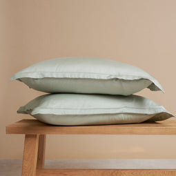 Coco & Cici - Tencel Sateen Kussensloop 70 x 60 cm - Kussenhoes - Lyocell - Extra Zacht & 100% Natuurlijk - Grijs Groen