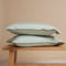 Coco & Cici - Tencel Sateen Kussensloop 70 x 60 cm - Kussenhoes - Lyocell - Extra Zacht & 100% Natuurlijk - Grijs Groen