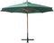 vidaXL - Zweefparasol - 350 - cm - houten - paal - groen