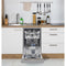 Ok ODW 4551 D FS S - Vrijstaande Vaatwasser 45 cm - 10 Couverts - Zilver