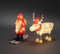 Konstsmide Kerstman en rendier - 3D kerstfiguur - Rood/Wit - 25cm hoog - IP44