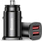 Baseus CCALL-DS01 - Autolader USB - 2 USB QC 3.0 poorten - Zwart