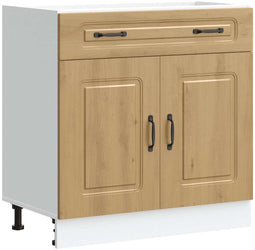 vidaXL - Keuken - onderkast - Kalmar - bewerkt - hout - artisanaal - eikenkleur