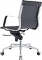 Feel Furniture - Luxe Executive bureaustoel van 100% rundleer - Lage rugleuning - Zwart