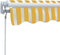 vidaXL - Luifel - handmatig - uittrekbaar - 300 - cm - geel/wit