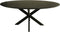 Tafel Zurich ovaal swiss edge - 180x100x76 - Zwart - Acaciahout/metaal
