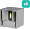 V-TAC VT-759-G-N - Wandlamp - 5W Bridgelux Chip - Warm Wit (3000K) - Grijs Vierkant
