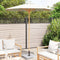 vidaXL - Tuinparasol - Crème - Wit - 217x230 - cm - van - Bamboe