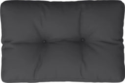 vidaXL - Palletkussen - 60x40x12 - cm - stof - zwart