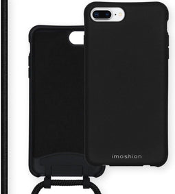 iMoshion Hoesje Geschikt voor iPhone 8 Plus / 7 Plus / 6 Plus / 6s Plus Hoesje Met Koord - iMoshion Color Backcover met afneembaar koord - Zwart