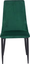 CLAYTON - Eetkamerstoel - Smaragdgroen - Fluweel