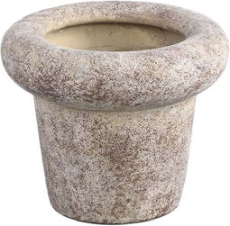 PTMD Relandi Ronde Bloempot - H14 x Ø17 cm - Cement - Grijs