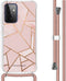 imoshion Hoesje Geschikt voor Samsung Galaxy A72 Hoesje Met Koord - imoshion Design Hoesje met Koord - Goud / Meerkleurig / Roze / Pink Graphic