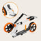 Lionelo Luca Step - Opvouwbare Scooter - Draagkracht tot 100 kg - ABEC-7 Lagers - 200 mm Wielen - ShockResist Demping - 3 Hoogte-instellingen - Antislip Platform - Oranje/Wit