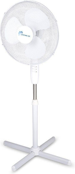 Lifetime Air Ventilator - Staand - Ø40cm - 3 Snelheden - Kantelbaar - Zwenkbaar - Wit