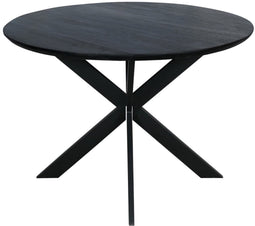 StarFurn Eettafel Ferris Eiken Rond 110cm Zwart