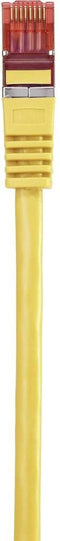 Renkforce RF-5276308 RJ45 Netwerkkabel, patchkabel CAT 6 S/FTP 0.25 m Geel Snagless, Vergulde steekcontacten, Vlambestendig 1 stuk(s)