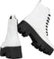 Guess Vesna - Veterboots met plateauzool - Ritssluiting - Wit