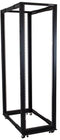 Startech.com 42U - Open-frame serverrekkast - 4 stijlen instelbare diepte met zwenkwielen - Zwart