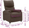 vidaXL Fauteuil verstelbaar stof taupe