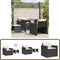 vidaXL - Loungeset - 4-delig - met kussens - poly rattan - zwart (2 stuks)