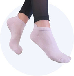 Hilvard Yoga sokken - Pilates sokken - Enkelsokken - 3 Paar - Lila - Antislip sokken - One size fits