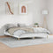vidaXL - Bedframe - bewerkt - hout - wit - 150x200 - cm