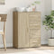 vidaXL - Dressoir - 60x31x84 - cm - bewerkt - hout - sonoma - eikenkleurig