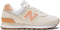 New Balance 574 - Lage Sneakers - Suède met mesh - Crème - Licht oranje