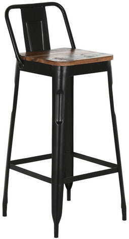 Kruk Home ESPRIT Zwart Hout Metaal 41 x 38 x 96 cm
