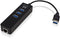 Ewent EW1140 - 3-Poorts USB 3.1 Gen1 Hub met Gigabit netwerkpoort - Zwart